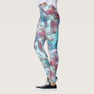 Leggings Formes Abstraites en verre recouvert de texture sa
