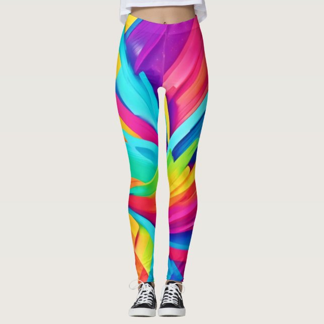 Leggings Formes Abstraites vives (Devant)