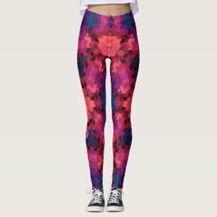 Leggings formes arrondies mandala kaléidoscope Abstraites