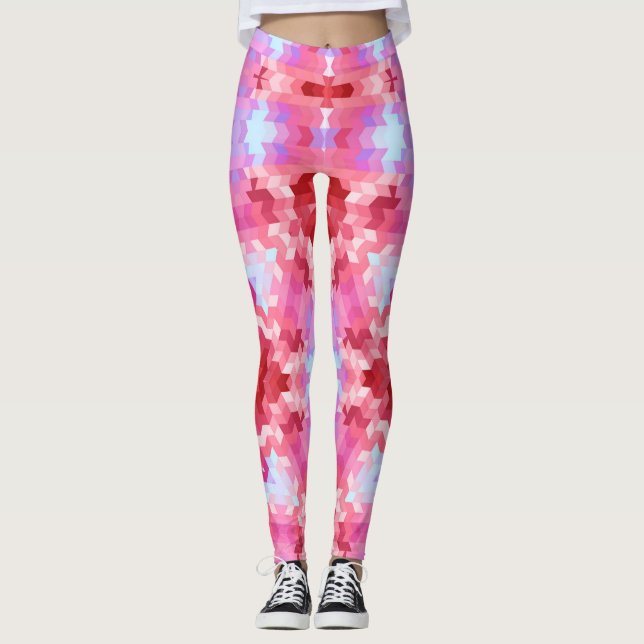 Leggings formes arrondies mandala kaléidoscope Abstraites (Devant)