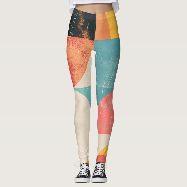 Leggings Formes demi-cercle avec textures (Devant)