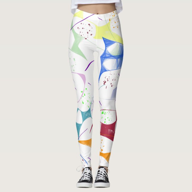 Leggings Formes et éclaboussures amusantes (Devant)
