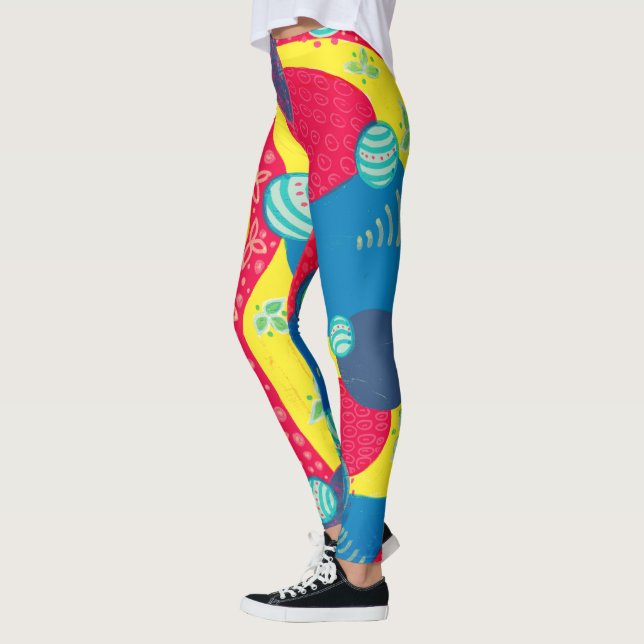 Leggings Formes et formes créatives Art Abstrait original (Gauche)
