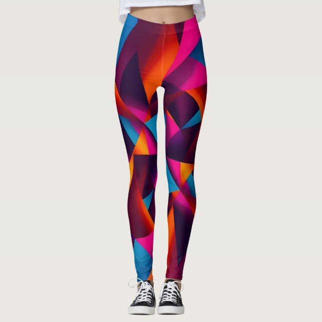 Leggings Formes géométriques abstraites (Devant)