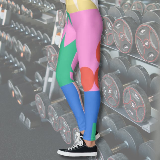 Leggings Formes Géométriques Abstraites (Créateur téléchargé)