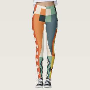 Leggings Formes géométriques, arrière - plan simple plat.