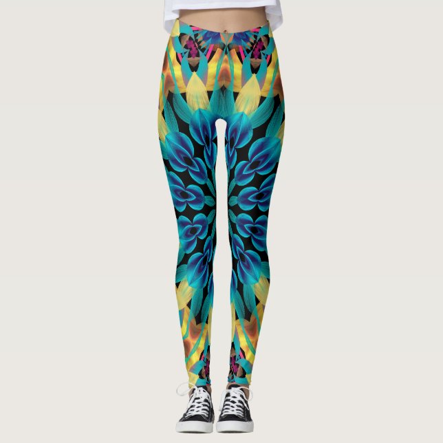 Leggings Formes géométriques colorées Mandala (Devant)