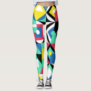Leggings Formes géométriques colorées Ornement décoratif
