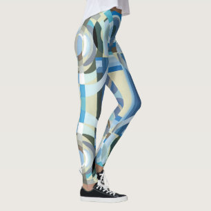 Leggings Formes géométriques Jazz Pochoir Art Déco Vintage