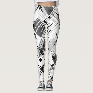 Leggings formes géométriques modernes Abstraites rayées