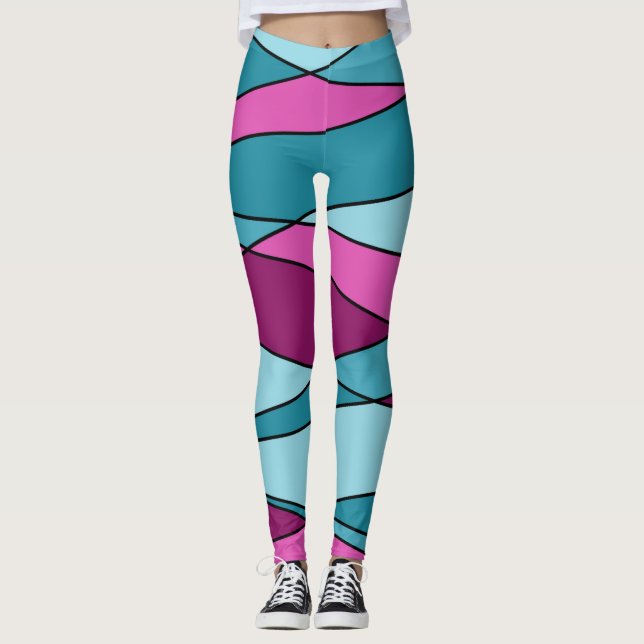 Leggings formes géométriques modernes Abstraites triangles  (Devant)