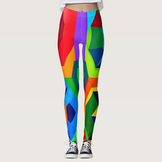 Leggings Formes multicolores 2 (Devant)