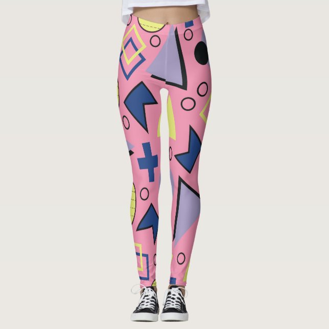 Leggings Formes Pastel Memphis (Devant)