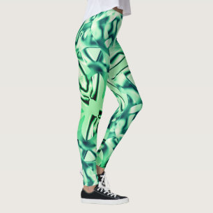 Leggings Formes vert courbé d'acrylique, quelques teintes m
