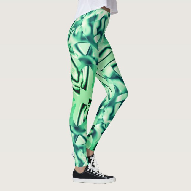 Leggings Formes vert courbé d'acrylique, quelques teintes m (Droite)