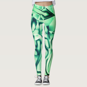 Leggings Formes vertes courbées d'acrylique, avec des teint