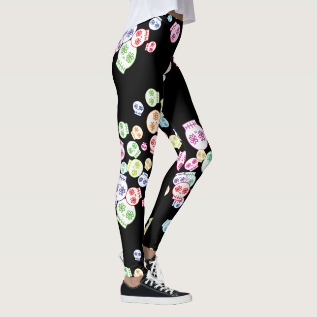 Leggings Fouillis de crânes sucrés (Droite)