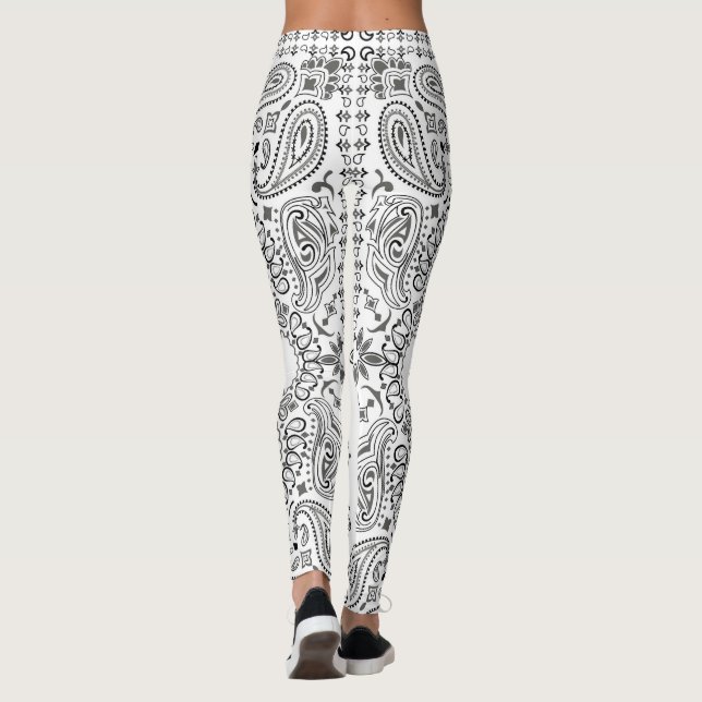 Leggings Foulard blanc (Dos)