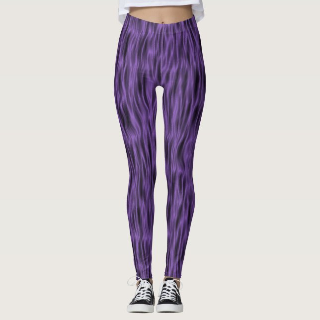 Leggings Fourrure Violet Améthyste (Devant)