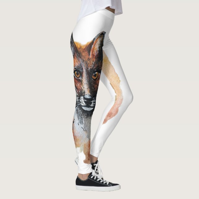 Leggings Fox - Spirit Animal, Aquarelle Totem Joga Guide A (Droite)