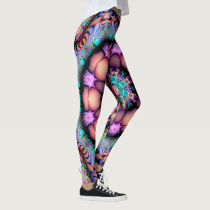 Leggings Fractal Mandala Floral Psychedelic