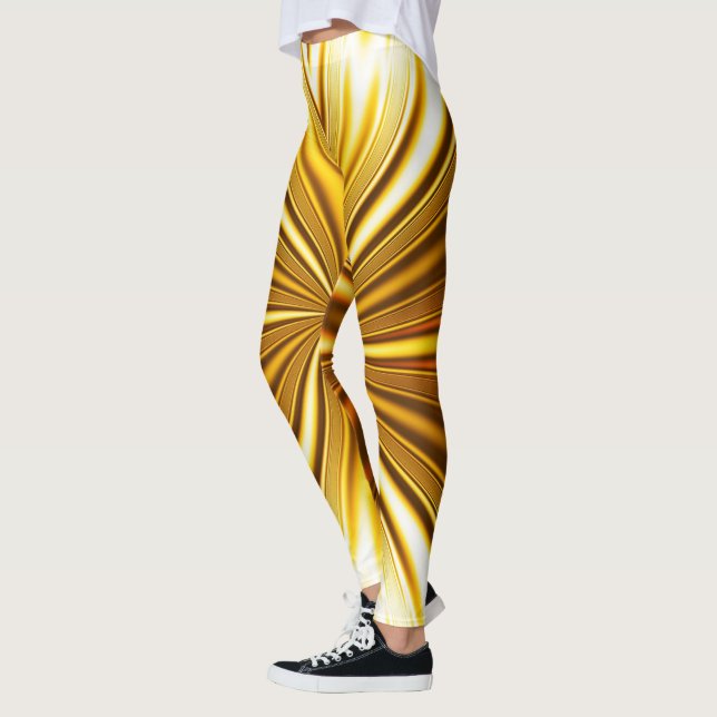 Leggings fractale dorée (Gauche)