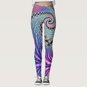 Leggings Fractale en spirale funky