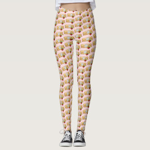 Leggings Fraise Banana Crêpe Crêpe Crêpe Crêpe Cuisine Fran