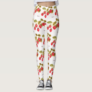 Leggings Fraises fruits aquarelle Berries Motif alimentaire