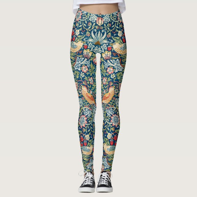 Leggings Frameur de fraises - Conception de William Morris (Devant)
