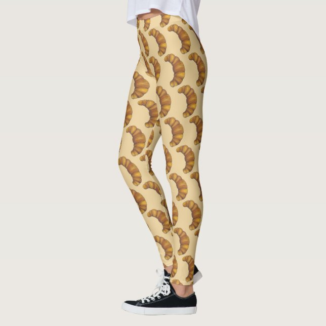 Leggings Français Croissant Hot Flaky Boutique pâtisserie (Gauche)