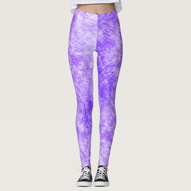 Leggings français de fourrure violet (Devant)