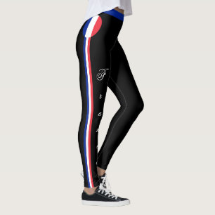 Leggings France & France Drapeau mode Voyage/Ventilateurs d