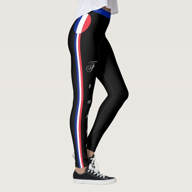 Leggings France & France Drapeau mode Voyage/Ventilateurs d (Droite)