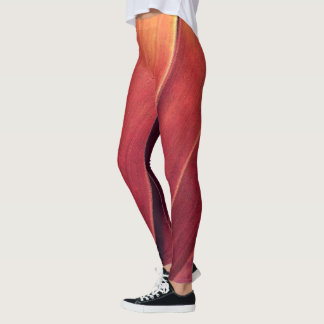 Leggings Franges de palme en rouille et or