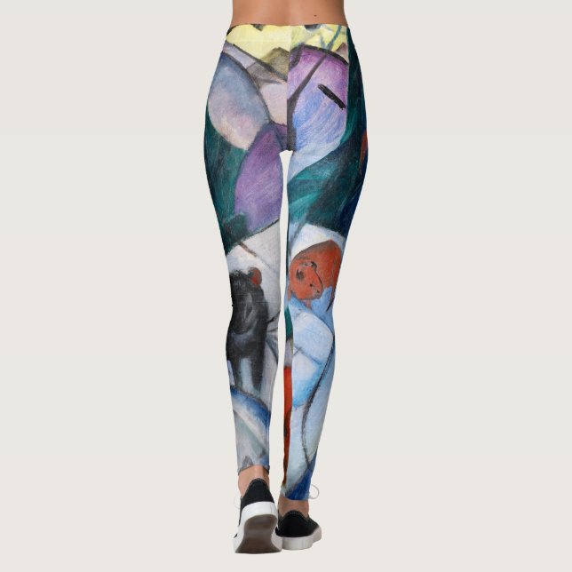 Leggings Franz Marc Bison en hiver (bison rouge) Femmes (Dos)
