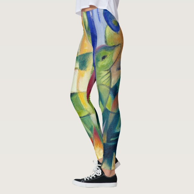 Leggings Franz Marc Célèbre peinture Petites chèvres de mon (Gauche)