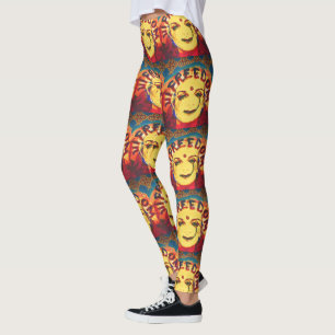Leggings Freedom Face souriante jaune