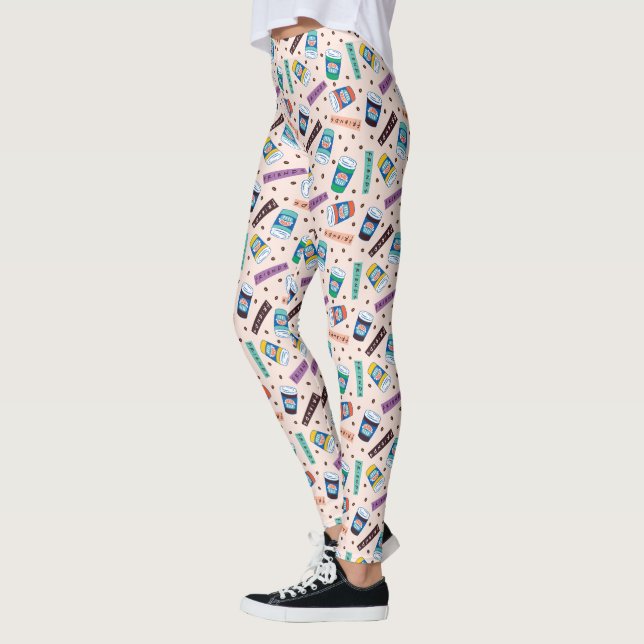 Leggings FRIENDS™ | Central Perk Motif de Café Vibrant (Gauche)
