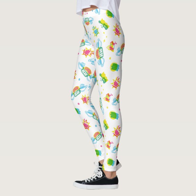 Leggings FRIENDS™ | Motif Néon Central Perk (Gauche)