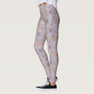 Leggings FRIENDS™   Purple Icon Pattern