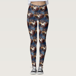 Leggings Frise de Bichon Frise Festin de Noël