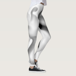 Leggings Frozen : gris Abstrait, blanc et noir