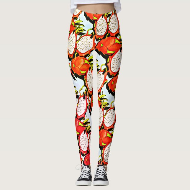 Leggings fruit du dragon tropical (Devant)