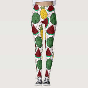 Leggings Fruit motif transparent   motif de surface de frui