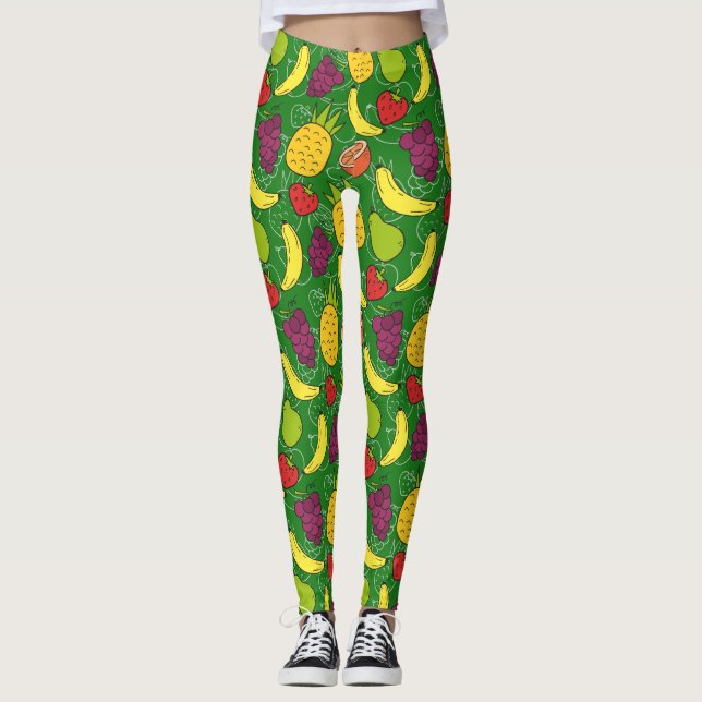 Leggings Fruit motif transparent | motif de surface de frui (Devant)