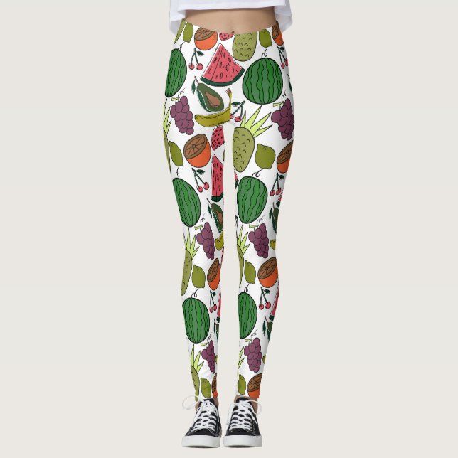 Leggings Fruit motif transparent | motif de surface de frui (Devant)