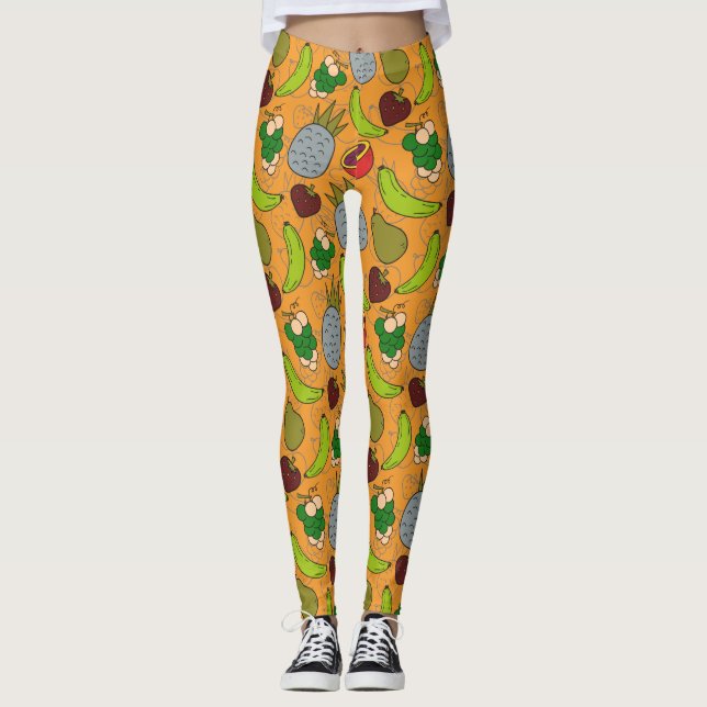 Leggings Fruit seamless pattern | Fruit surface pattern 23 (Devant)