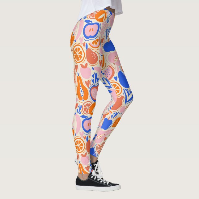 Leggings Fruits Bleus Orange Légumes (Droite)