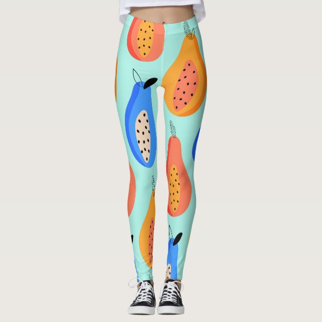 Leggings Fruits d'agrumes mignons Été Vintage (Devant)